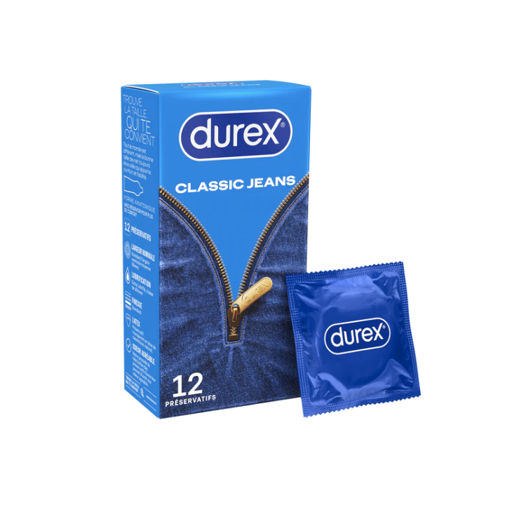 Classique jeans confort et confiance Durex - 12 préservatifs