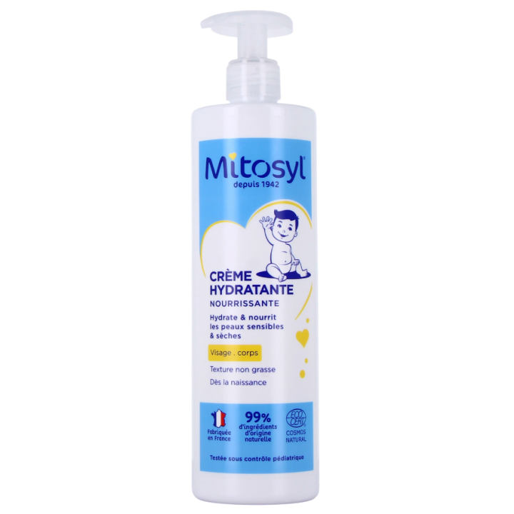Crème hydratante nourrissante visage et corps Mitosyl - flacon de 500ml
