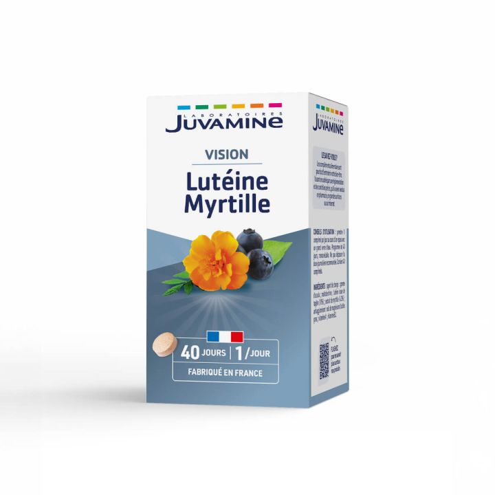Lutéine Myrtille Santé des yeux Juvamine - boîte de 40 comprimés