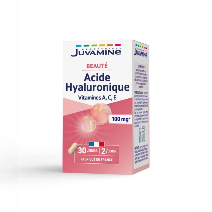 Acide hyaluronique vitamines A, C, E Juvamine - boite de 60 gélules