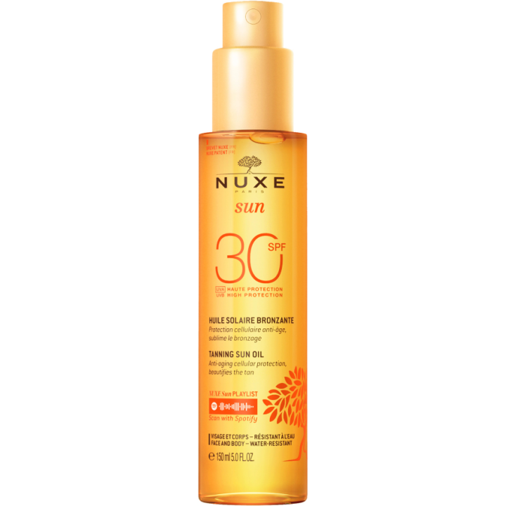 Huile solaire bronzante SPF30 Nuxe - spray de 150ml