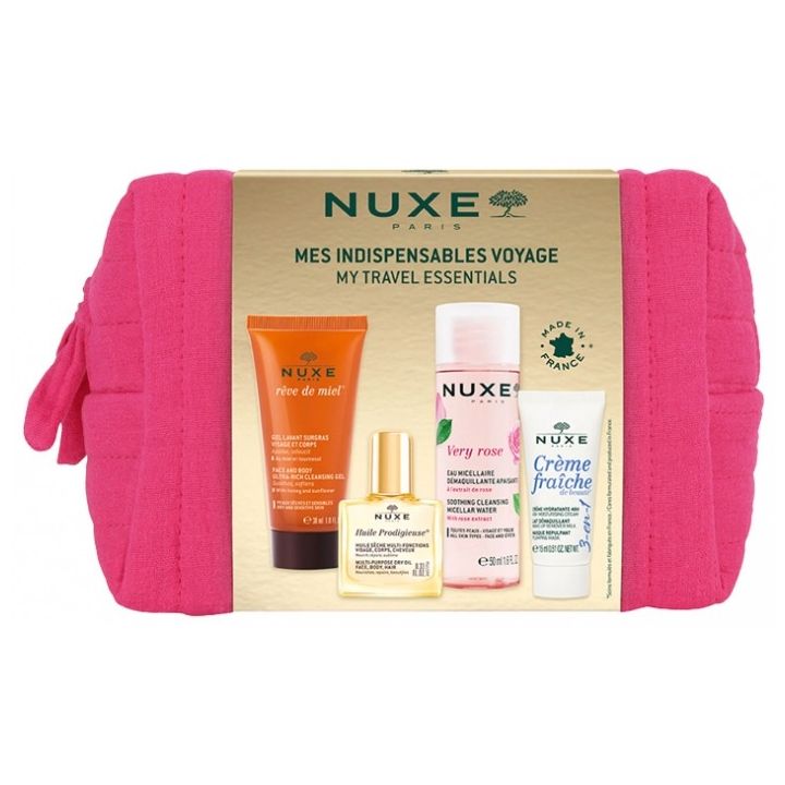 Trousse Mes indispensables voyage Nuxe - trousse comprenant 4 produits