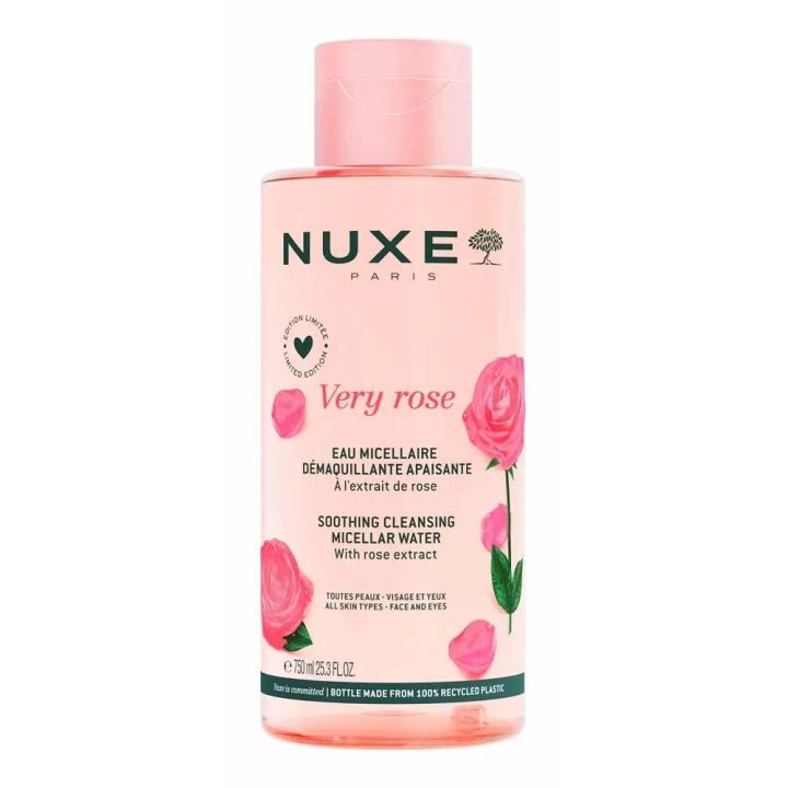 Very Rose Eau micellaire démaquillante apaisante Nuxe - flacon de 750ml