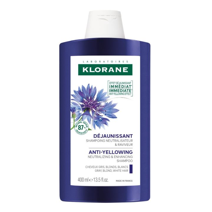 Shampooing déjaunissant Centaurée bio Klorane - tube de 400 ml
