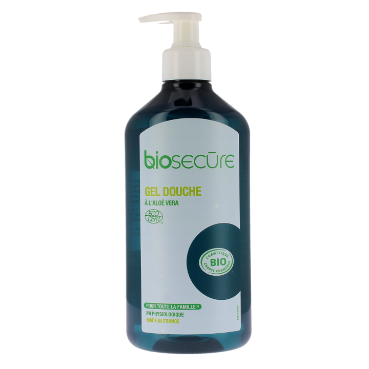 Gel douche à l'aloe vera bio Bio Secure - flacon pompe de 500ml