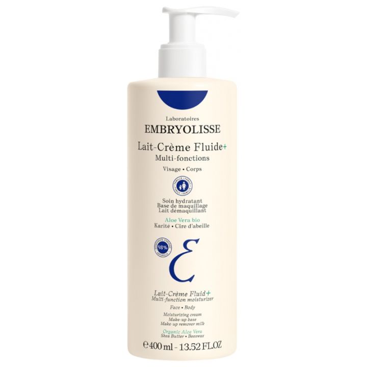 Lait-crème fluide+ multi-fonctions Embryolisse - flacon-pompe de 400 ml