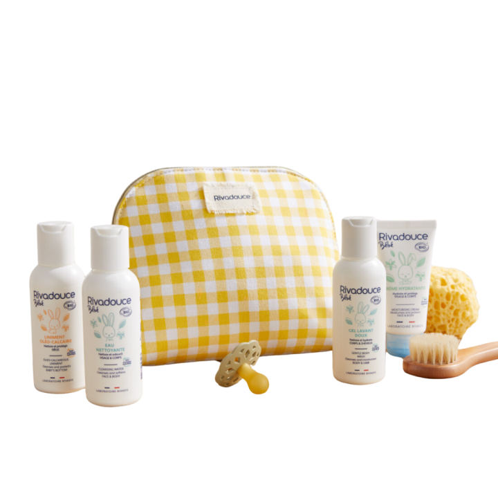 Kit voyage les essentiels de bébé Rivadouce - trousse de 4 produits