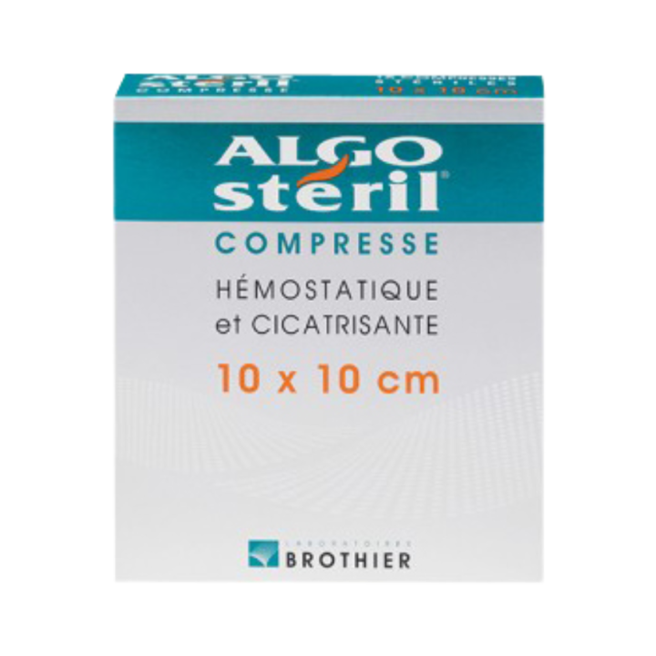 Algostéril compresse hémostatique et cicatrisante - boite de 16 compresses de 10 x 10 cm