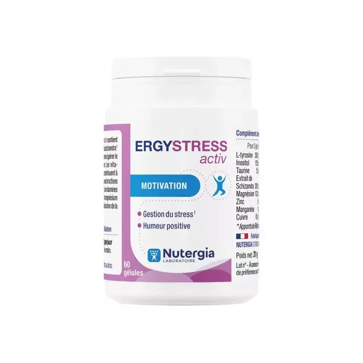 Ergystress Activ Nutergia - pot de 60 gélules