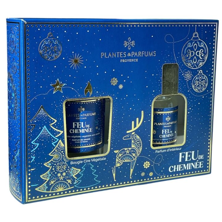 Coffret cadeau Feu de cheminée Plantes & Parfums de Provence - coffret 2 produits