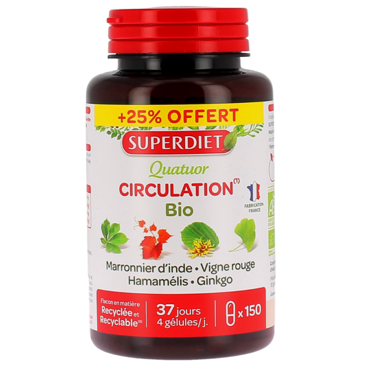 Quatuor Circulation bio Super Diet - boîte de 150 comprimés