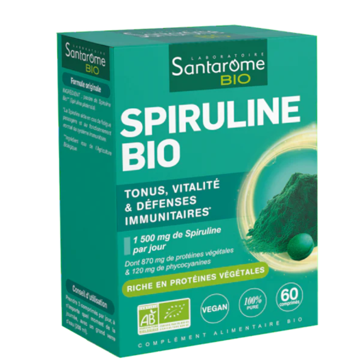 Spiruline BIO Santarome - boite de 60 comprimés