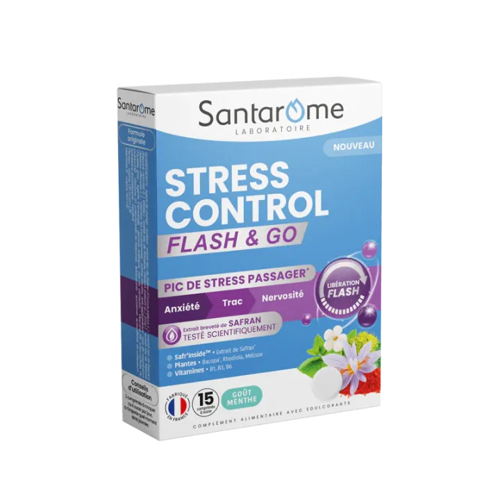 Stress control flash&go Santarome - boite de 15 comprimés