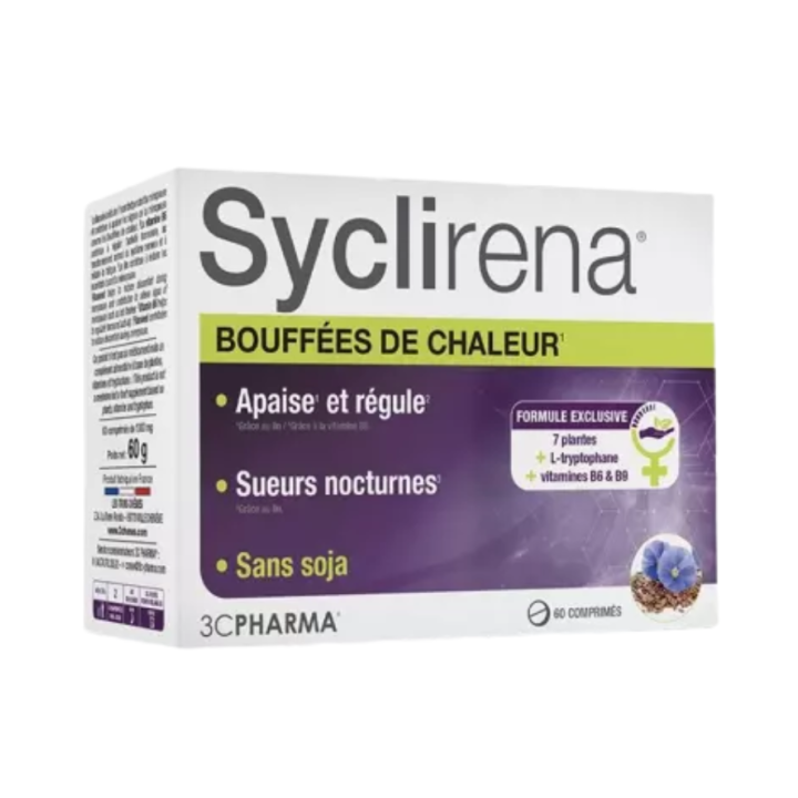 Syclirena inconforts de la ménopause 3C Pharma - boîte de 60 comprimés