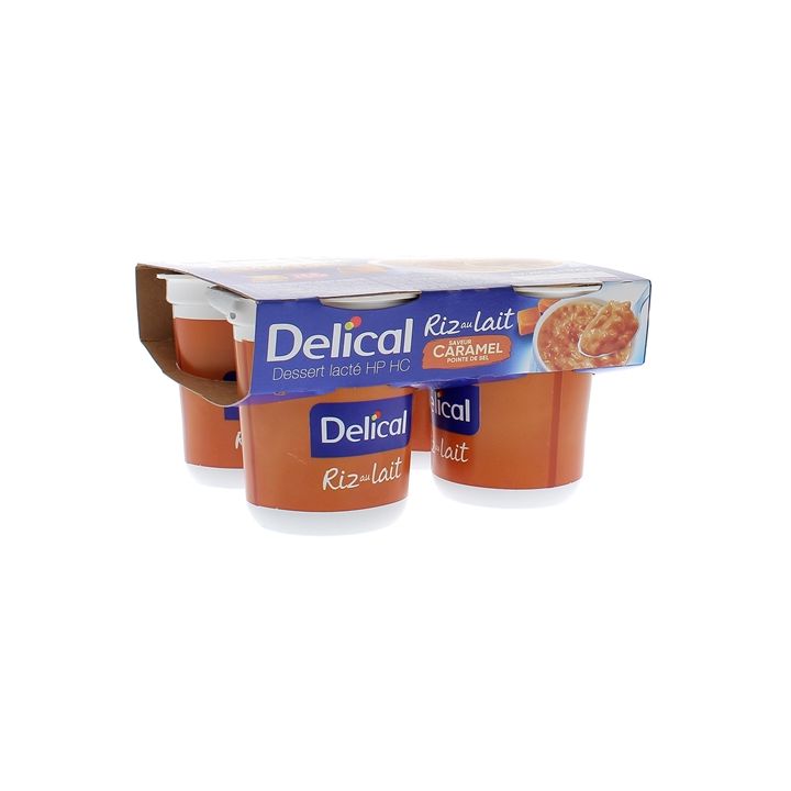 Delical riz au lait HP/HC saveur caramel - 4 pots de 200g