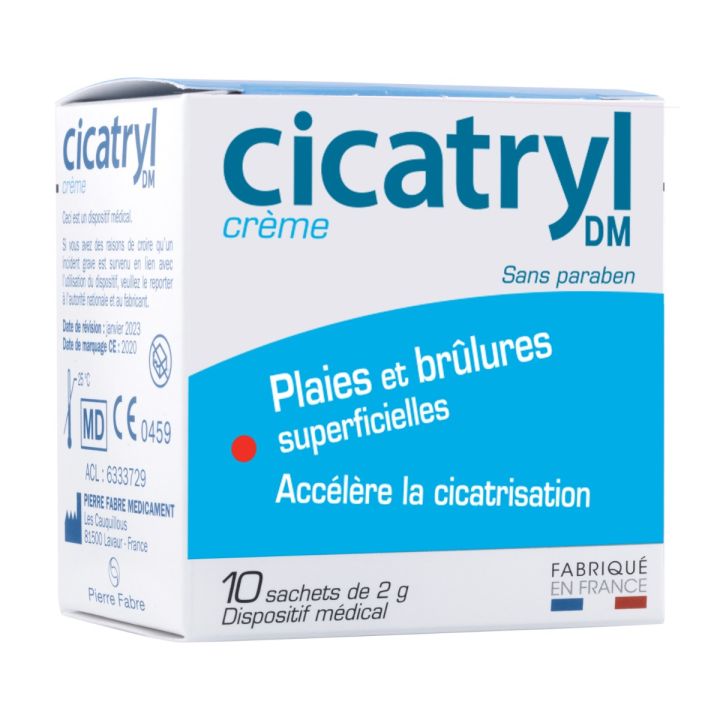 Cicatryl DM crème en sachet-dose - boite de 10 sachets de 2g
