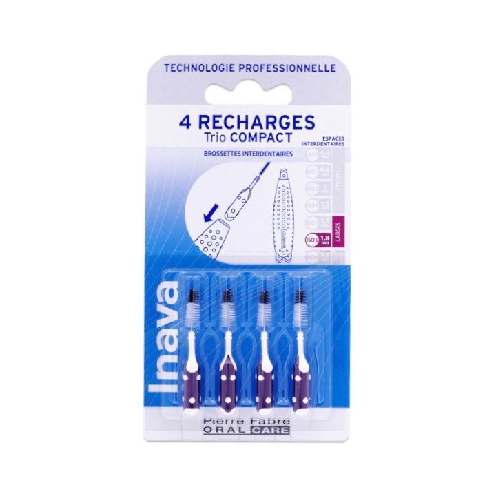 Brossettes interdentaires 1.8 mm Trio Compact Inava - lot de 4 recharges