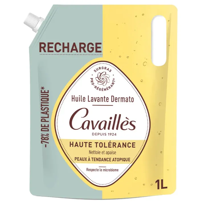 Huile lavante dermato haute tolérance Rogé Cavaillès - recharge de 1L