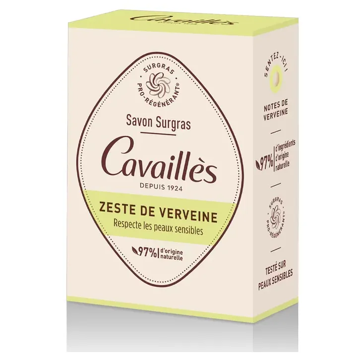 Savon surgras zeste de verveine Rogé Cavaillès - pain de 100g