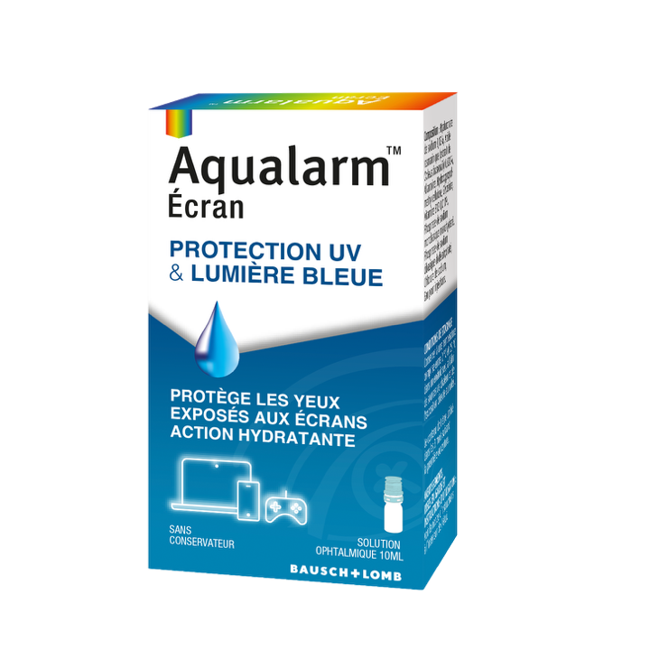 Aqualarm Ecran Protection UV et lumière bleue Bausch & Lomb - flacon de 10ml