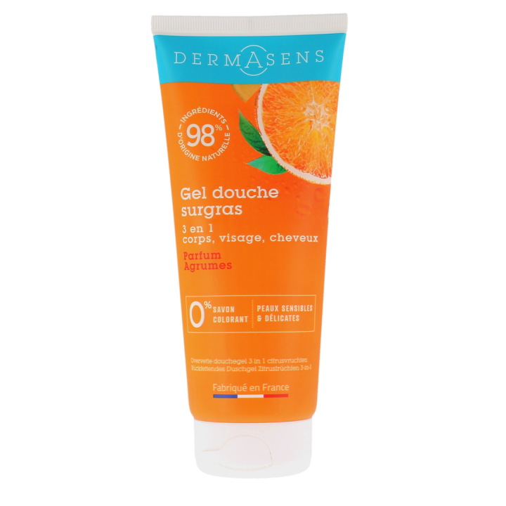 Dermasens gel douche surgras parfum agrumes Marque verte - tube de 200ml