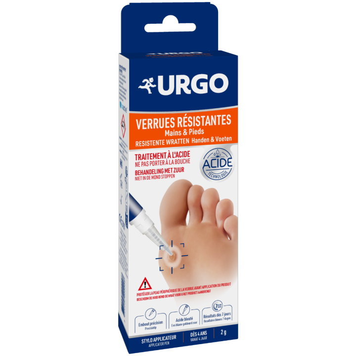 Verrues résistantes mains et pieds Urgo - un stylo