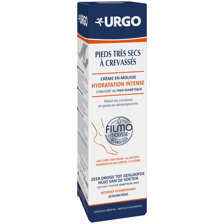 Crème mousse hydratation intense pieds très secs Urgo - flacon de 125ml