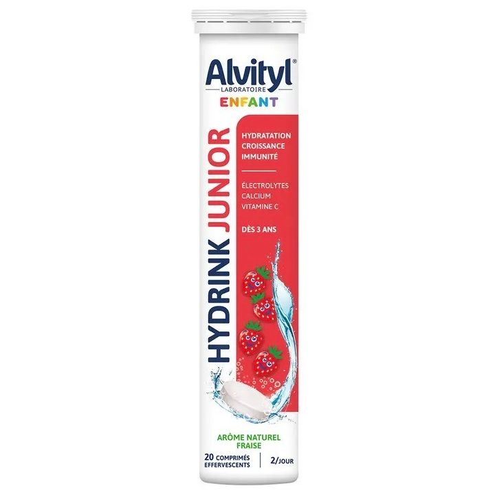 Hydrink junior arôme fraise Alvityl - tube de 20 comprimés effervescents