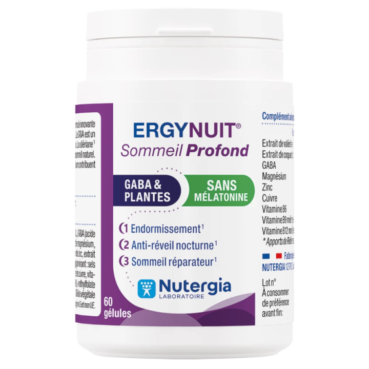 Ergynuit sommeil profond Nutergia - pot de 60 gélules