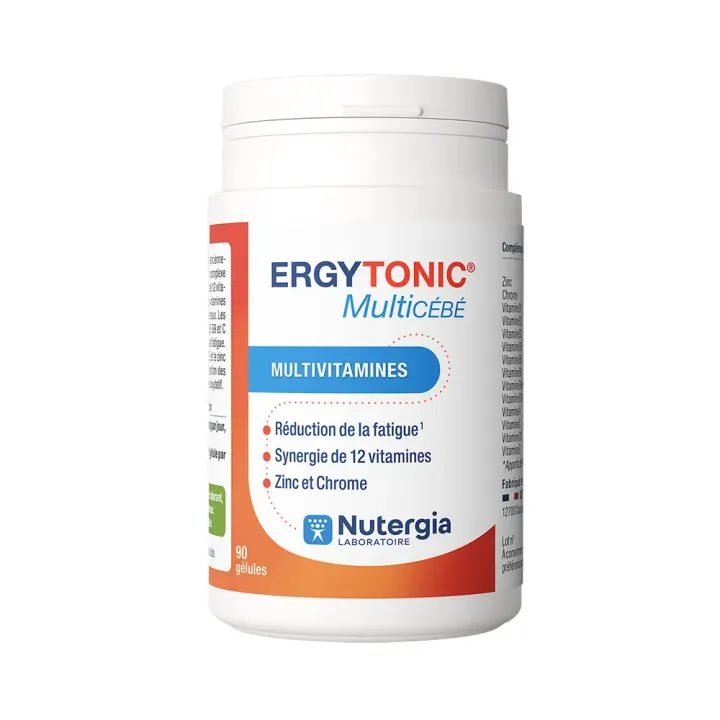 Ergytonic Multicébé multivitamines Nutergia - pot de 90 gélules