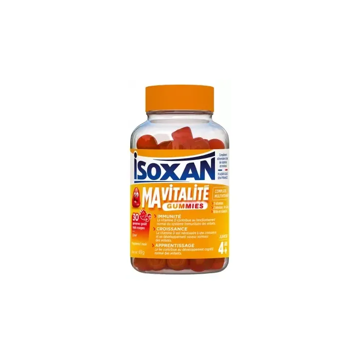 Isoxan Ma Vitalité gummies dès 4 ans goût fruits rouges - pot de 30 gommes
