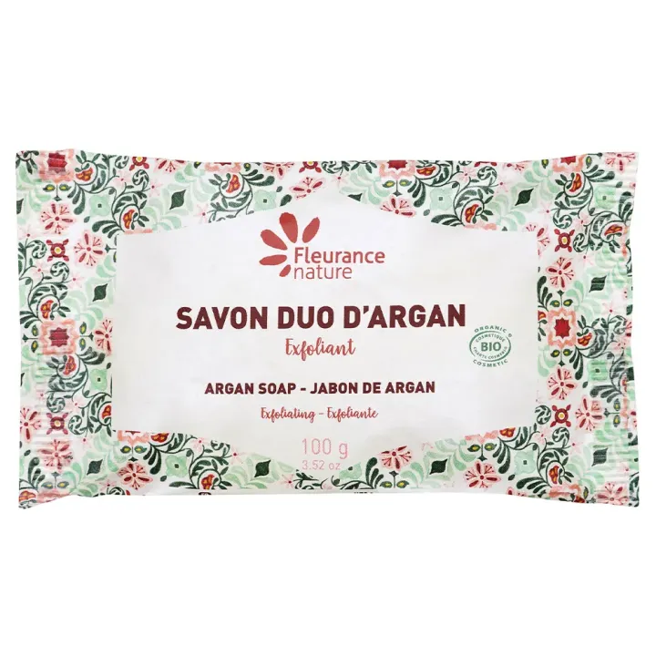Savon duo d'argan exfoliant Fleurance Nature - pain de 100g
