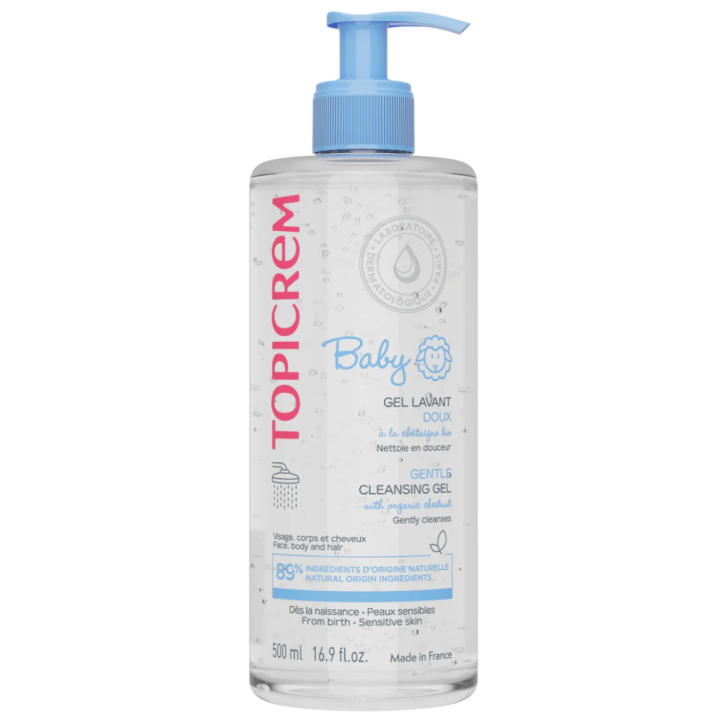 Gel lavant doux baby Topicrem - flacon-pompe de 500ml