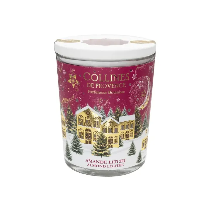 Bougie parfumée Amande litchi Collines de Provence - bougie de 180g