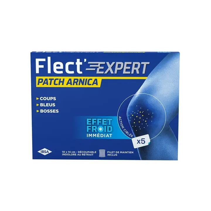 Flect'Expert Patch Arnica Genevrier - boîte de 5 patchs 10x14cm + 1 filet de maintien