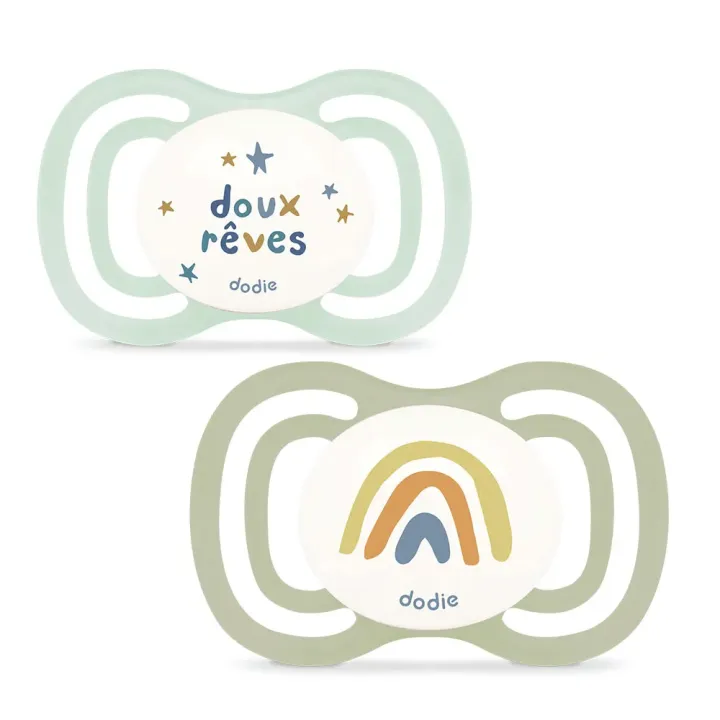 Extra sucettes anatomiques 18mois et + Dodie - lot de 2 sucettes