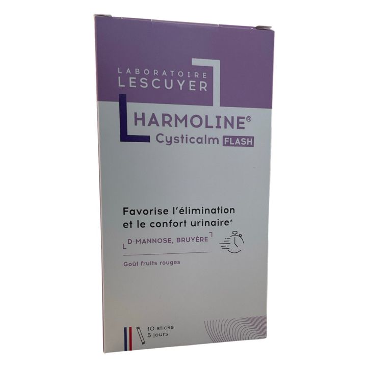 Harmoline Cysticalm flash goût fruits rouges Lescuyer - boîte de 10 sticks