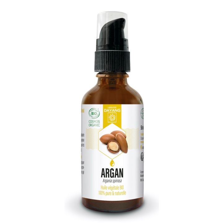 Huile végétale bio Argan Dayang - flacon-pompe de 50ml