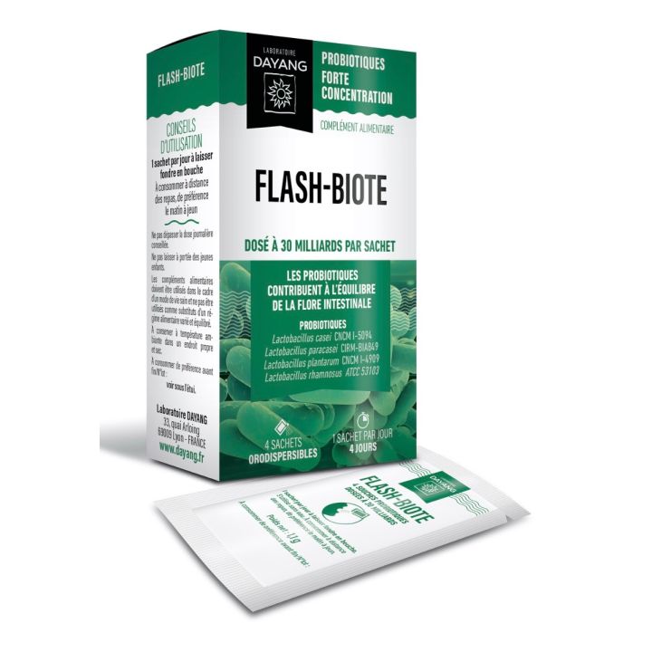 Flash-biote probiotiques Dayang - boite de 4 sachets orodispersibles