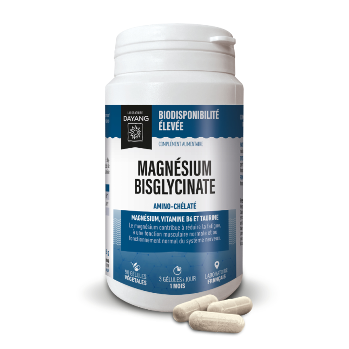 Magnésium bisglycinate amino-chelaté Dayang - boîte de 90 gélules