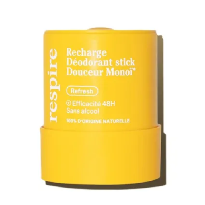 Recharge déodorant stick douceur monoï bio Respire - recharge de 50g