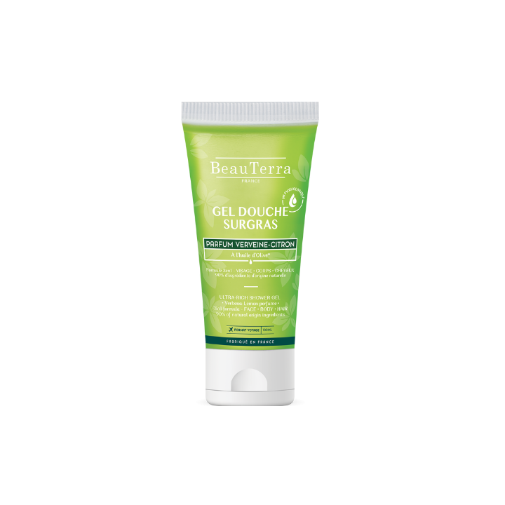 Gel douche surgras verveine citron Beauterra - Tube de 100 ml