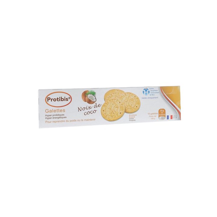 Protibis Galettes à la noix de coco HP/HC Nestlé Health Science - boîte de 16 galettes