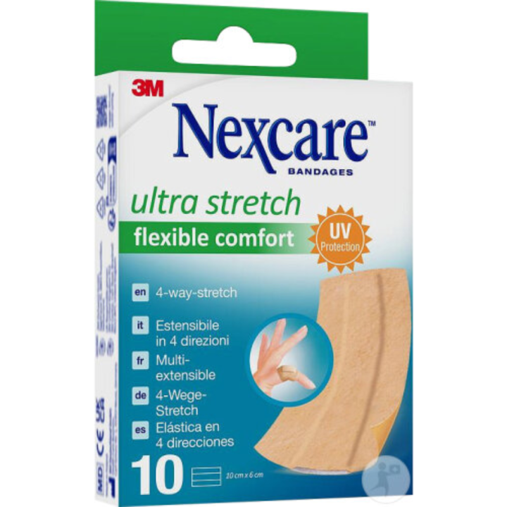 Ultra stretch flexible comfort pansements Nexcare - boite de 10 pansements 
