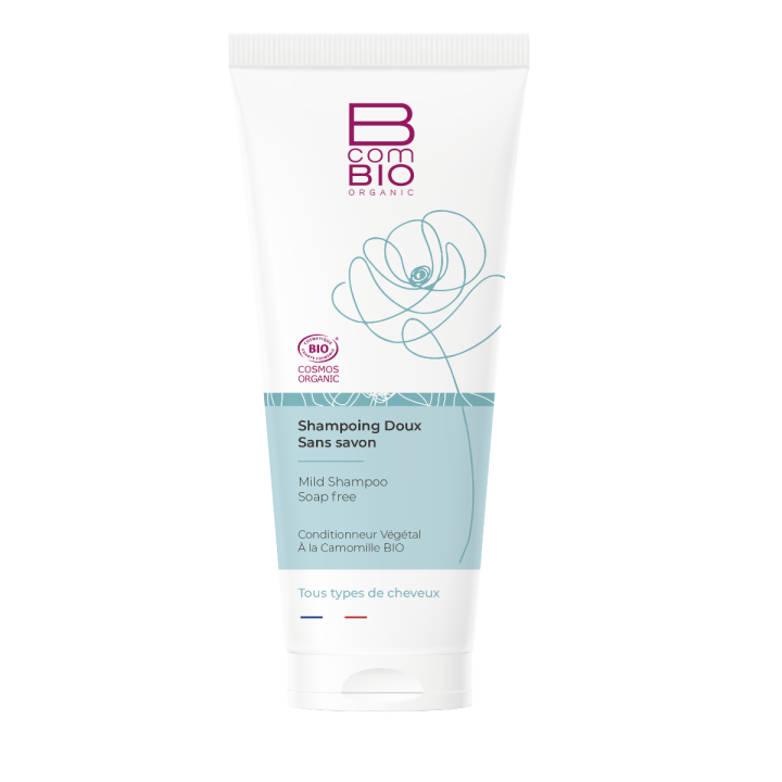 Shampoing doux sans savon BcomBIO - tube de 200ml