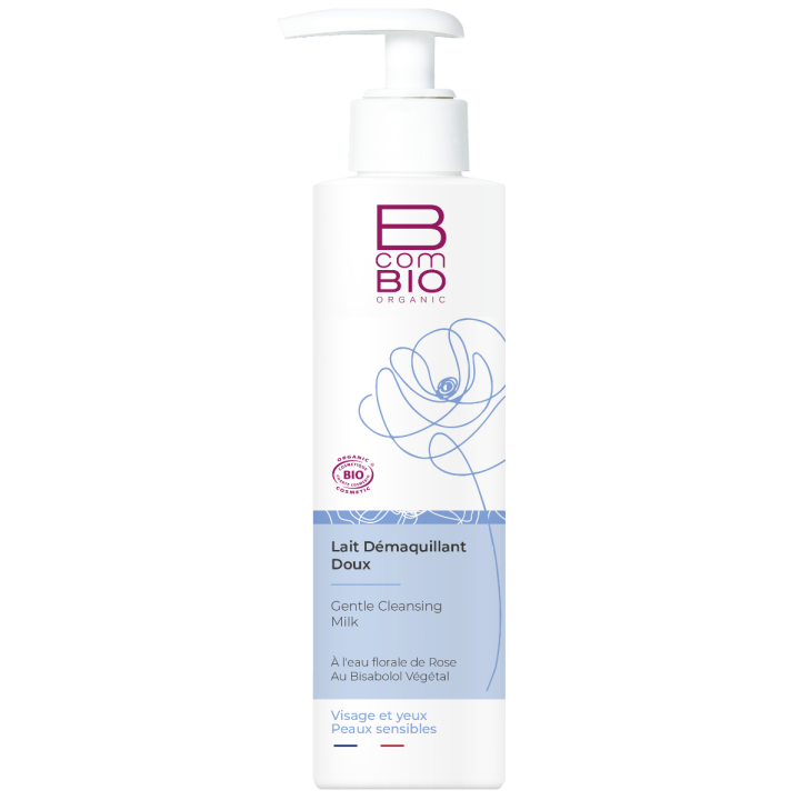 Lait démaquillant doux BcomBIO - flacon pompe de 200 ml