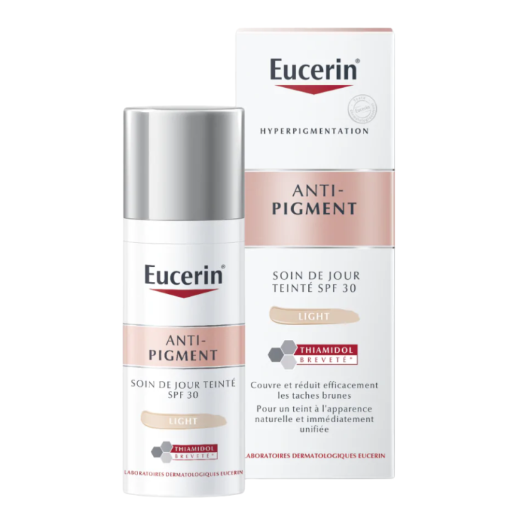 Soin de jour teinté light anti-pigment SPF30 Eucerin - flacon de 50 ml