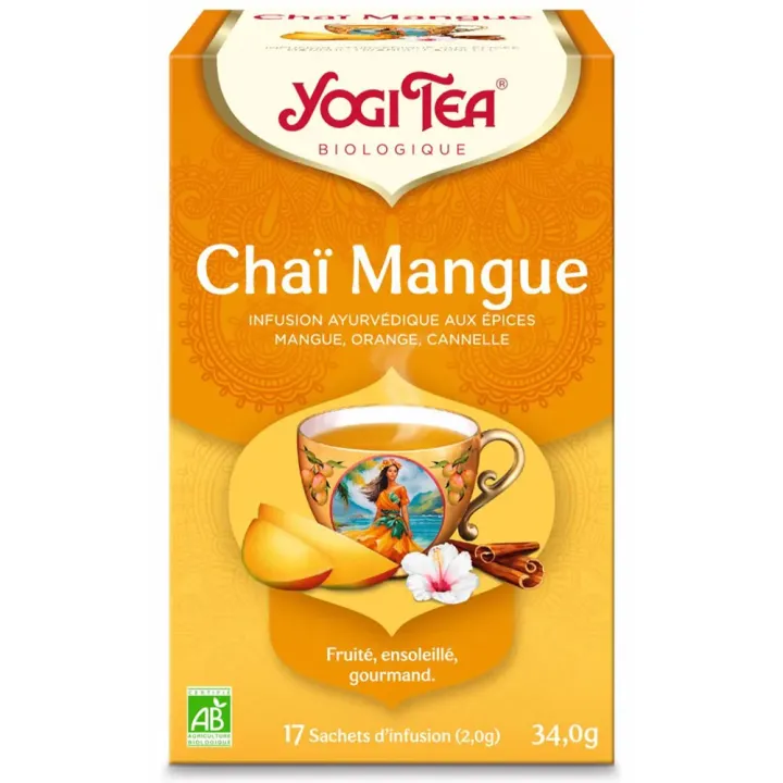 Chaï mangue BIO Yogi Tea - boite de 17 sachets