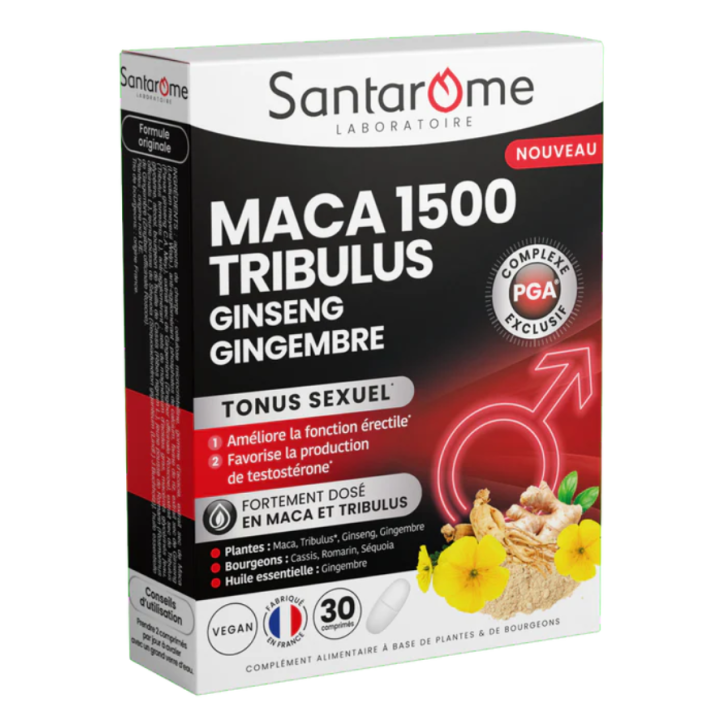 Maca 1500 tribulus Santarôme - boite de 30 comprimés