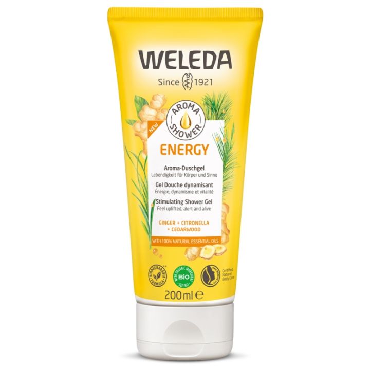 Aroma Shower Energy Gel douche dynamisant Weleda - tube de 200ml